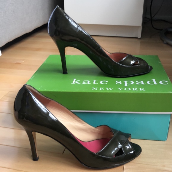 Kate Spade olive green heels - Picture 5 of 6